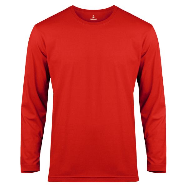 تی شرت آستین بلند مردانه ساروک مدل SMPYRO کد 08 رنگ قرمز