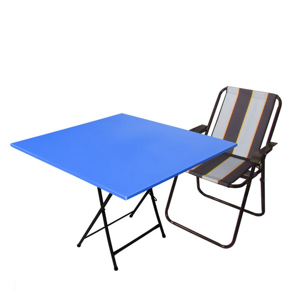 میز و صندلی تاشو سفری میزیمو مدل ساحلی کد 2918