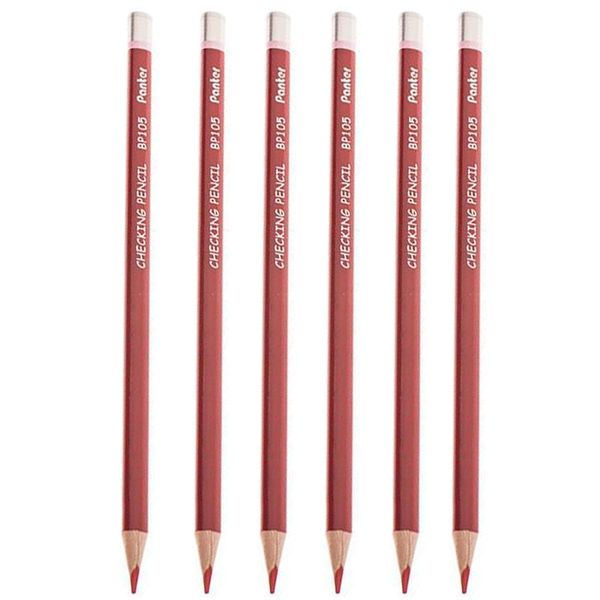 مداد قرمز پنتر مدل Checking Pencil BP112 بسته 6 عددی