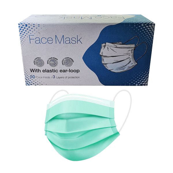 ماسک تنفسی مدل سه لایه ملت بلون کد H4 بسته 50 عددی