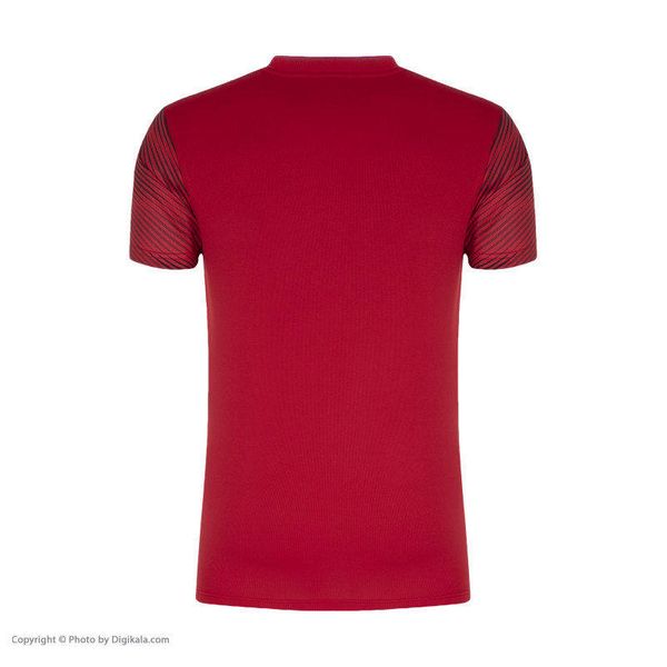 ست تی شرت و شلوار ورزشی مردانه مکرون مدل ست سین رنگ قرمز
