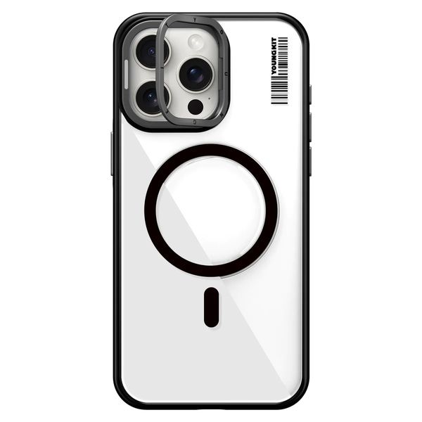 کاور یانگ کیت مدل شفاف استند دار مناسب برای اپل iphone 15 promax
