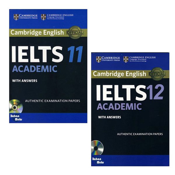 کتاب Cambridge IELTS 11_12 Academic اثر جمعی از نویسندگان انتشارات زبان مهر 2 جلدی