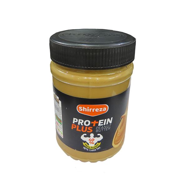 کره بادام زمینی با پودر پروتئین شیررضا - 450 گرم