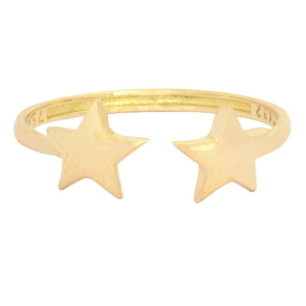 انگشتر طلا 18 عیار زنانه طلای مستجابی  مدل نیم بند ستاره کد 3