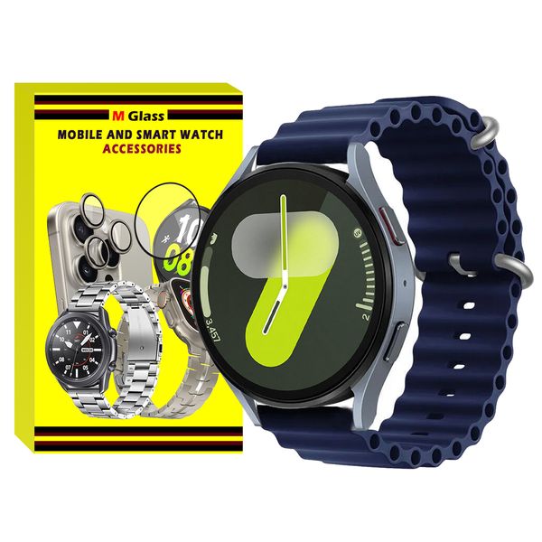 بند ام‌گلس مدل Ocean MG مناسب برای ساعت هوشمند سامسونگ Galaxy Watch 4/5/6/7/FE سایز 40/43/44/46/47 میلی متری