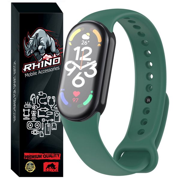 بند راینو مدل Silicone مناسب برای مچ بند هوشمند شیائومی Mi Band 8