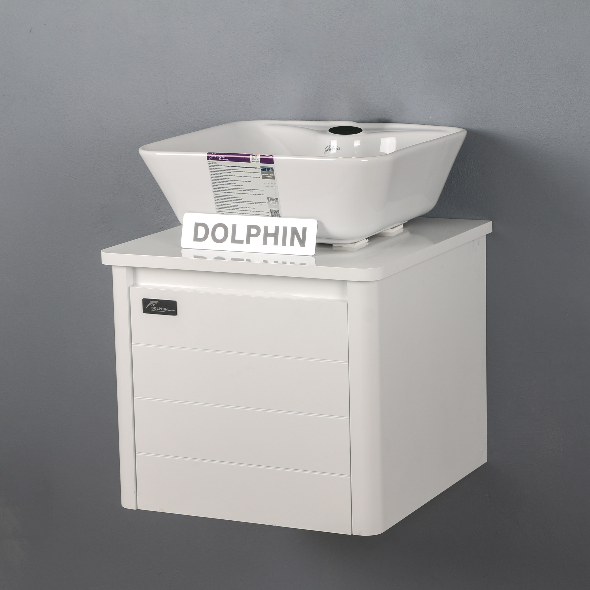 ست کابینت و روشویی دلفین مدل 1111-JD به همراه آینه و باکس