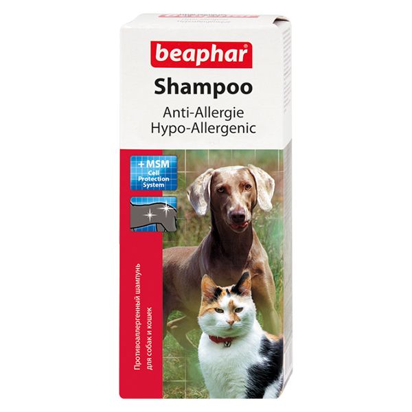 شامپو سگ و گربه بیفار مدل shampoo anti allergic حجم 200 میلی لیتر