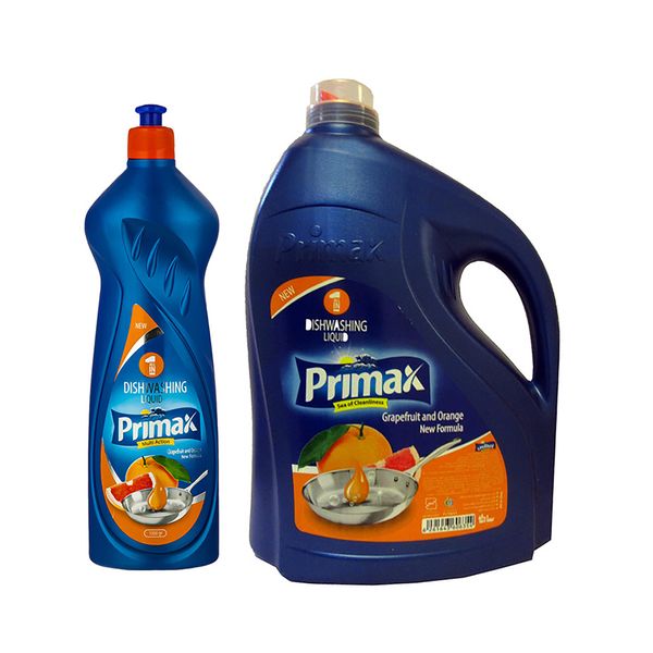 مایع ظرفشویی پریمکس مدل پرتقال وزن 3750 گرم به همراه مایع ظرفشویی پریمکس مدل پرتقال وزن 1000 گرم
