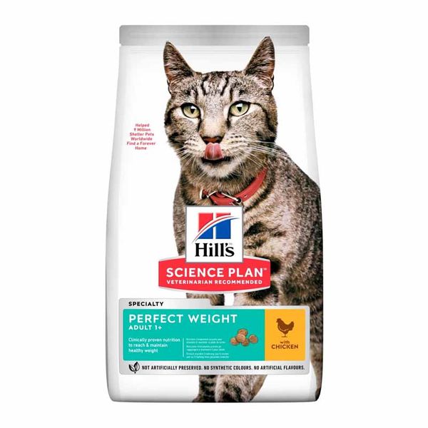 غذای خشک گربه بالغ هیلز مدل Perfect Weight وزن 2.5 کیلوگرم