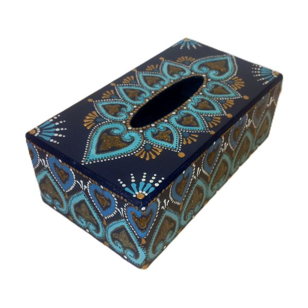 جعبه دستمال کاغذی چوبی طرح سنتی کد 02