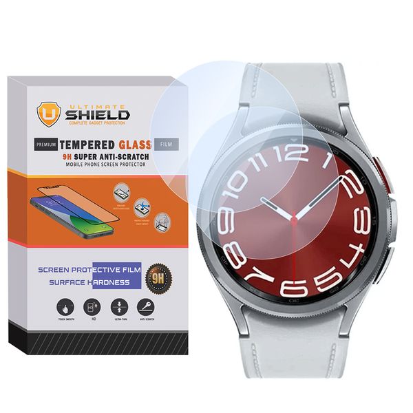 محافظ صفحه نمایش شیشه‌ای آلتیمیت شیلد مدل SH-UL مناسب برای ساعت هوشمند سامسونگ Galaxy watch 6 Classic 43mm بسته دو عددی