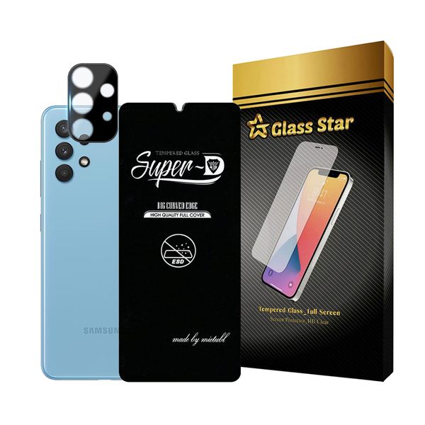  محافظ صفحه نمایش گلس استار مدل SUPLNFUGS مناسب برای گوشی موبایل سامسونگ Galaxy A32 4G / A32 5G به همراه محافظ لنز گوشی