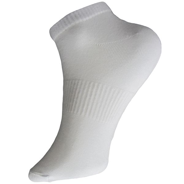 جوراب ورزشی ساق کوتاه مردانه ادیب مدل اسپرت کش انگلیسی کد MNSPT رنگ سفید بسته 3 عددی