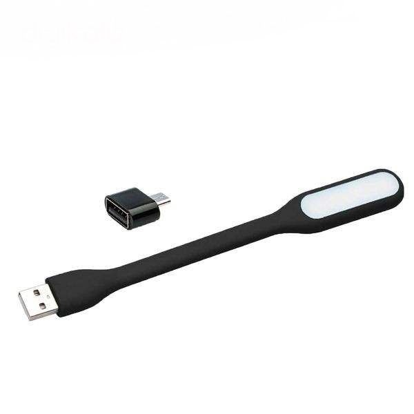 چراغ ال ای دی USB دی نت مدل 01 به همراه مبدل OTG microUSB