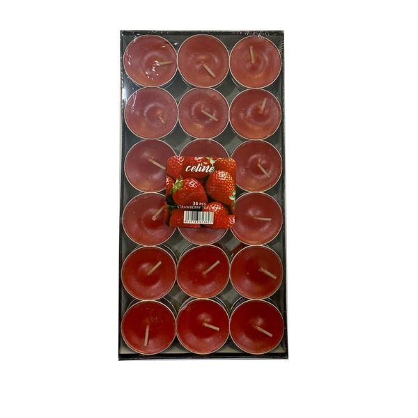شمع وارمر سلین مدل strawberry بسته 36 عددی