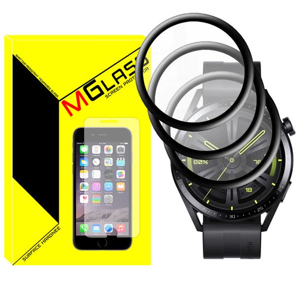 محافظ صفحه نمایش نانو ام‌گلس مدل Pmma-MG مناسب برای ساعت هوشمند هوآوی Watch GT3 46mm بسته سه عددی