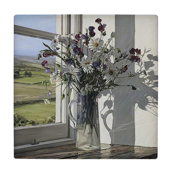    کاشی کارنیلا طرح گلدان گل پشت پنجره کد wkk1360