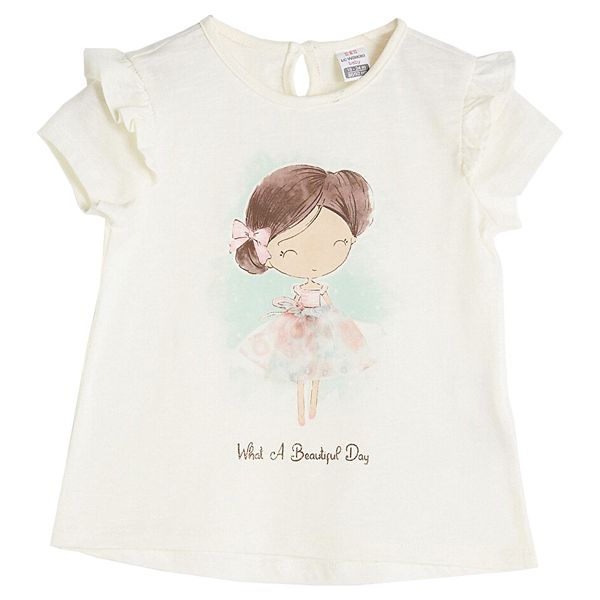 تی شرت آستین کوتاه نوزادی دخترانه ال سی وایکیکی مدل S16211Z1 - FDU-C171