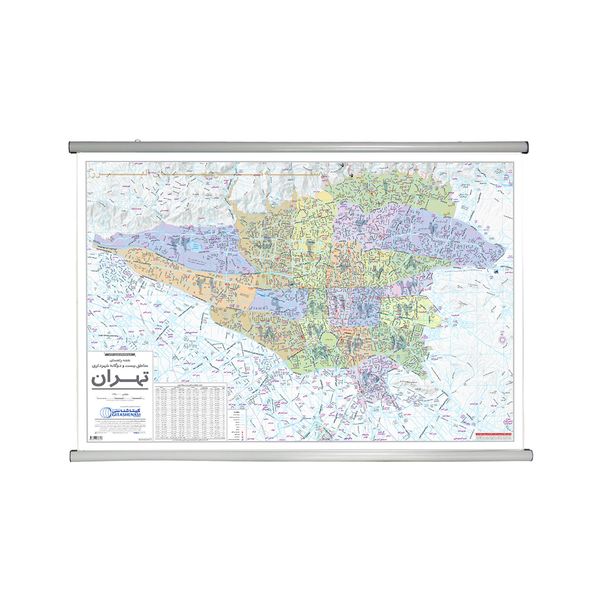 نقشه گیتاشناسی نوین مدل راهنمایی مناطق 22 گانه شهرداری تهران کد LB1473