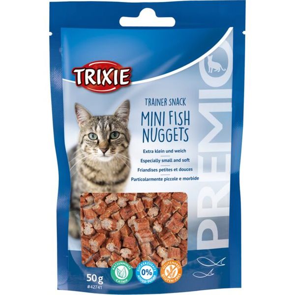 تشویقی گربه تریکسی مدل mini fish nuggets کد 42741 وزن 50 گرم
