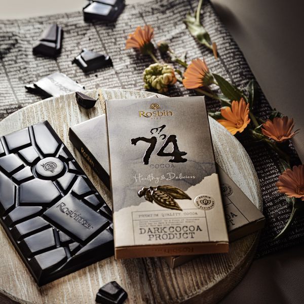 شکلات تلخ 74 درصد رزبین استار - 100 گرم بسته 3 عددی 