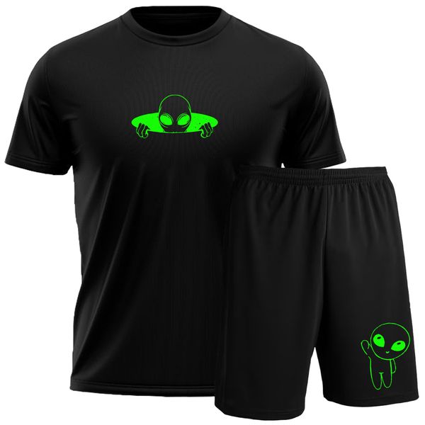 ست تی شرت و شلوارک مردانه مدل UFO کد TSH042