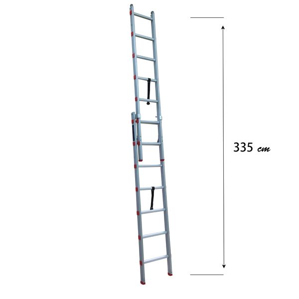 نردبان 14 پله آلوپات مدل کشویی دو طرفه 4m