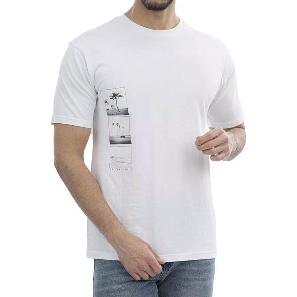 تی شرت آستین کوتاه مردانه جوتی جینز مدل یقه گرد کد 1551363 رنگ  سفید