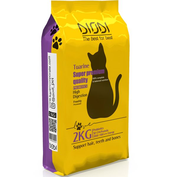 غذای خشک گربه دیاودی مدل premium quality وزن 2 کیلوگرم