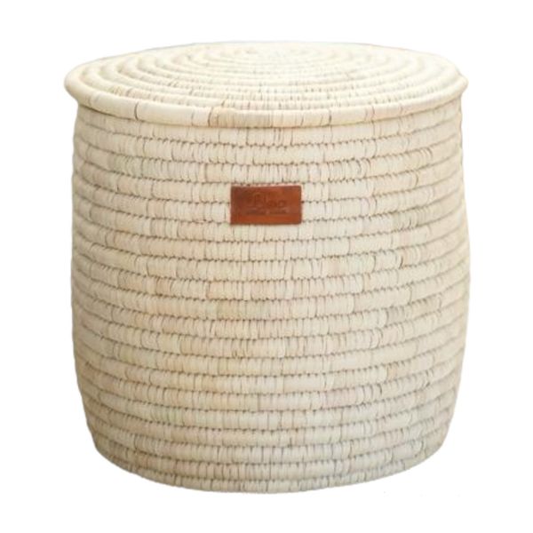سطل برنج حصیری مهتاک دکور مدل استوانه کد 7