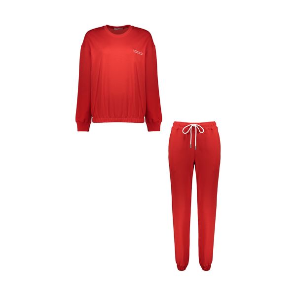 ست سویشرت و شلوار زنانه جامه پوش آرا مدل 4522011182 رنگ قرمز