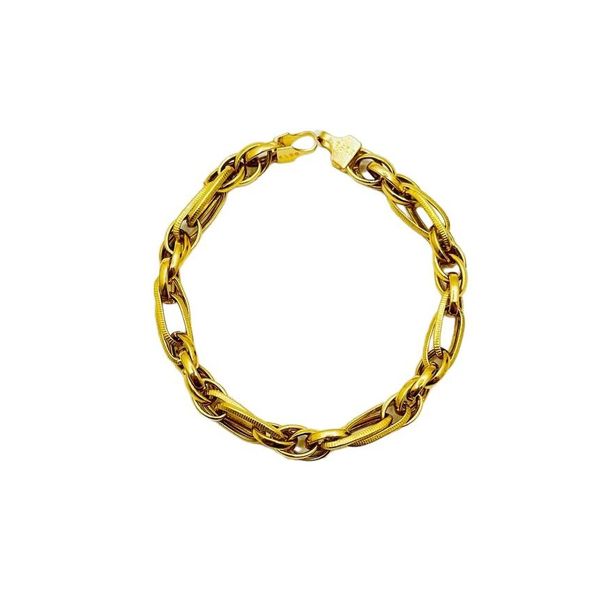 دستبند طلا 18 عیار زنانه طلای کامک مدل تراش