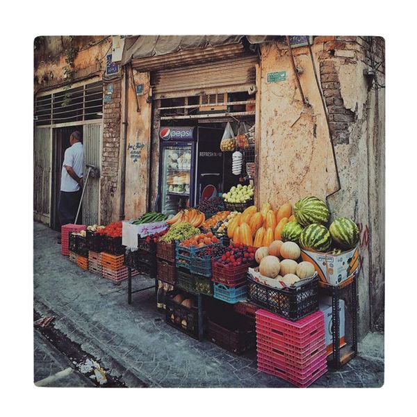 کاشی کارنیلا طرح میوه فروشی محله قدیمی کد wkk5193 