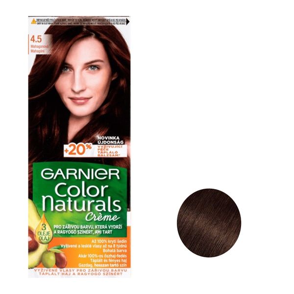 کیت رنگ مو گارنیه شماره 4.5 حجم 40 میلی لیتر رنگ قهوه ای ماهاگونی 