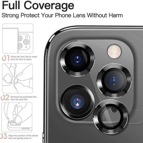 محافظ لنز دوربین رینگی مدل گلدن گارد مناسب برای گوشی موبایل اپل Iphone 13  به همراه محافظ صفحه شیشه ای