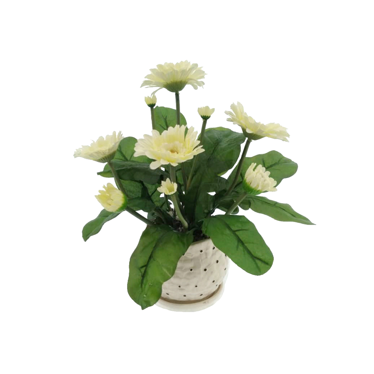 گلدان به همراه گل مصنوعی هومز طرح ژربرا مدل 41105