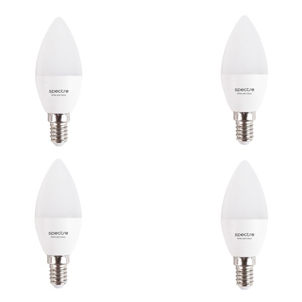 لامپ شمعی هوشمند 5.5 وات اسپکتر مدل ال ای دی پایه E14 بسته 4 عددی