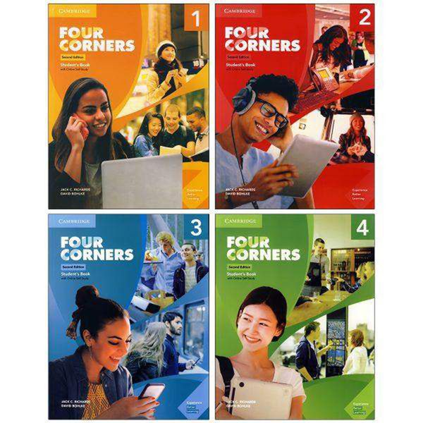 کتاب FOUR CORNERS SECOND EDITION اثر جمعی از نویسندگان نشر کمبریدج 4 جلدی
