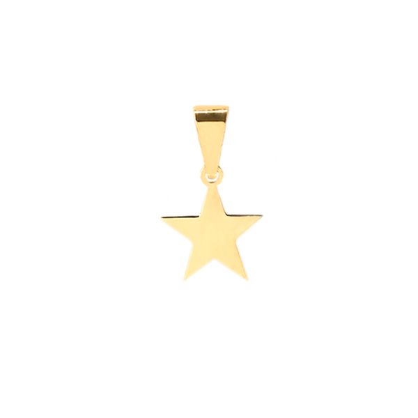 آویز گردنبند طلا 18 عیار زنانه ماوی گالری مدل ستاره توپر لیزری