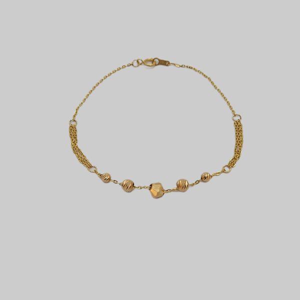 دستبند طلا 18 عیار زنانه جواهری ماهوور مدل سالیا