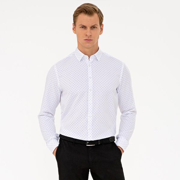 پیراهن آستین بلند مردانه پیر کاردین مدل 50240453-VR014
