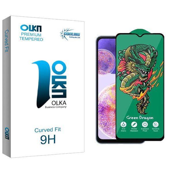 محافظ صفحه نمایش کولینگ مدل Olka Green_Dragon مناسب برای گوشی موبایل سامسونگ Galaxy A23