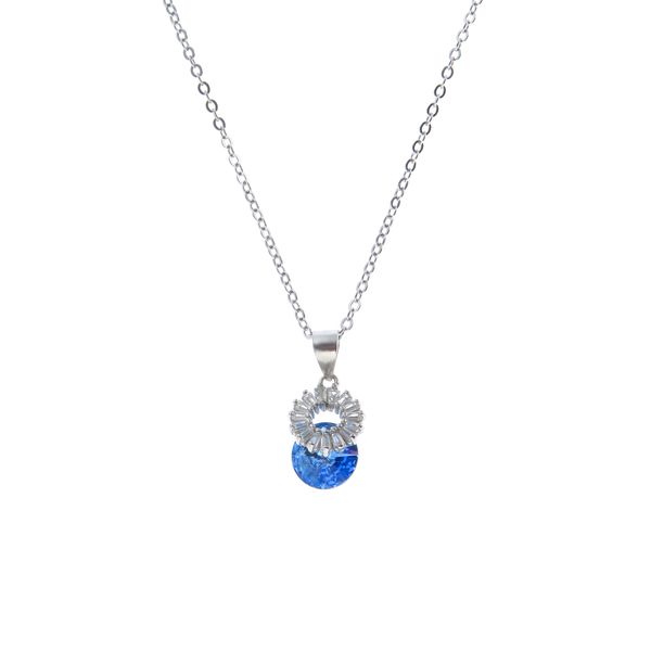 گردنبند نقره زنانه سواروسکی مدل تک سنگ خاص جواهری کد 4875528