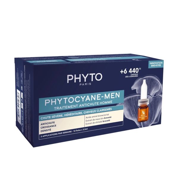 محلول ضدریزش مو فیتو مدل phytocyane_men حجم 3.5 میلی لیتر بسته 12 عددی