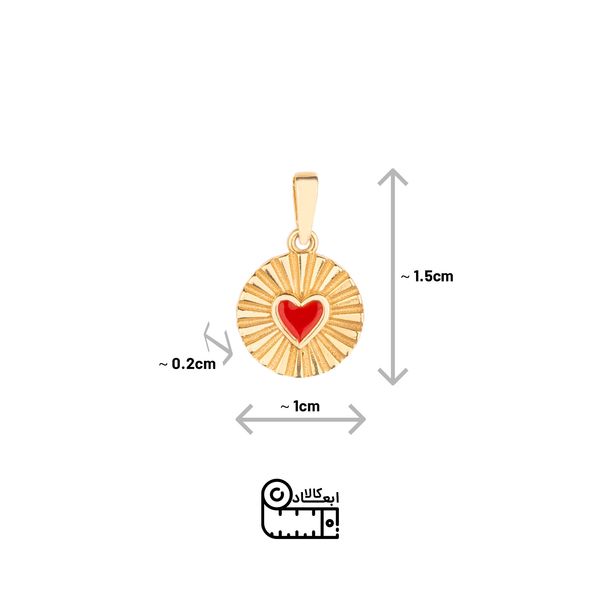 آویز گردنبند طلا 18 عیار زنانه کاکامی مدل قلب قرمز کد 313