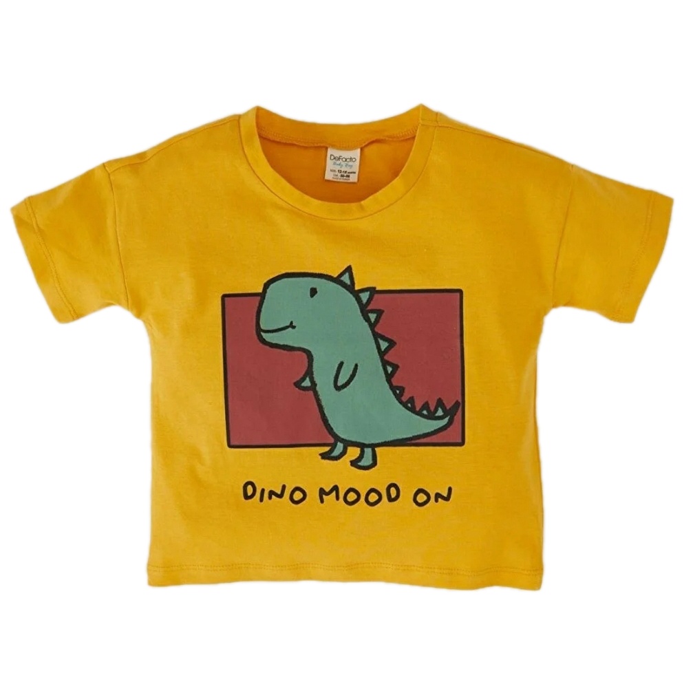 تی شرت آستین کوتاه پسرانه دفکتو مدل دایناسوری