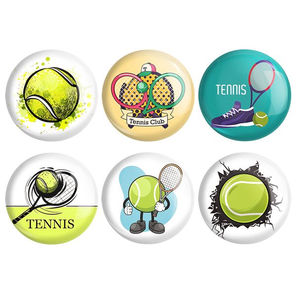 مگنت خندالو طرح تنیس Tennis کد 1718B مجموعه 6 عددی