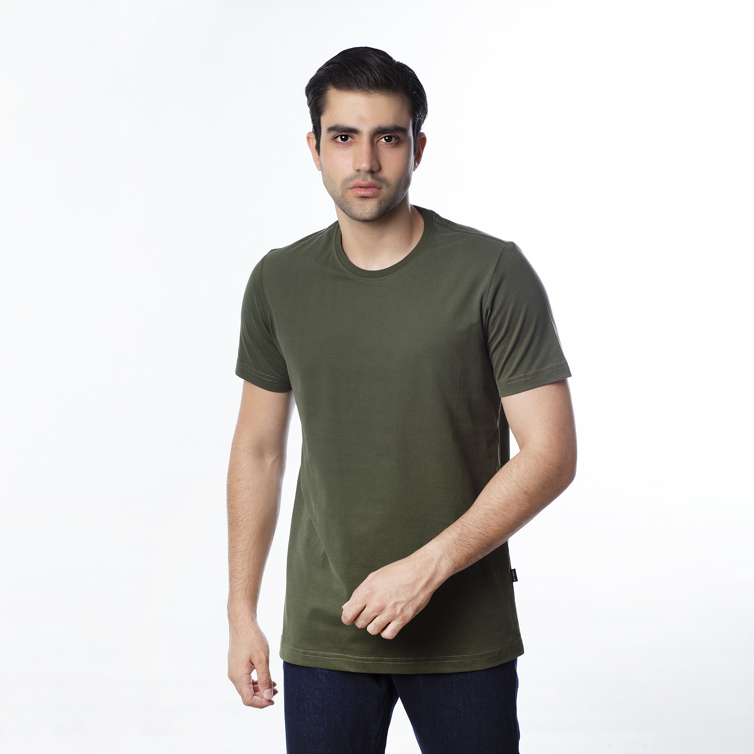 تی شرت  آستین کوتاه مردانه جامه پوش آرا مدل 4011010208-43